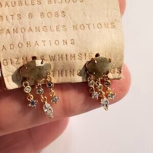 Anthropologie Oaxaca Triple Drop Post Earrings NEW Dainty Great Gift